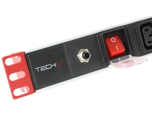 Techly I-CASE STRIP-813T, Strømkontaktmontering, Sort, Sølv, 1U, 2 m, 19", CE, Reach, ISO 9001