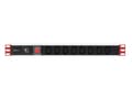 Miniatyrbilde 1 av 5: Techly I-CASE STRIP-813T, Strømkontaktmontering, Sort, Sølv, 1U, 2 m, 19", CE, Reach, ISO 9001