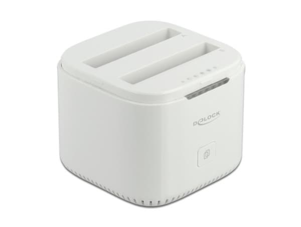 DeLOCK 63084, HDD, SSD, SATA, 2.5", USB 3.2 Gen 2 (3.1 Gen 2) Type-C, 6 Gbit/s, Valkoinen