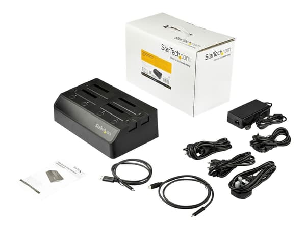StarTech.com 4-Bay USB 3.1 til SATA-harddisk-dokkingstasjon, 10 Gbps USB-harddisk-dokkingstasjon, ekstern 2.53.5 SATA III (6 Gbps) SSDHDD-dokkingstas
