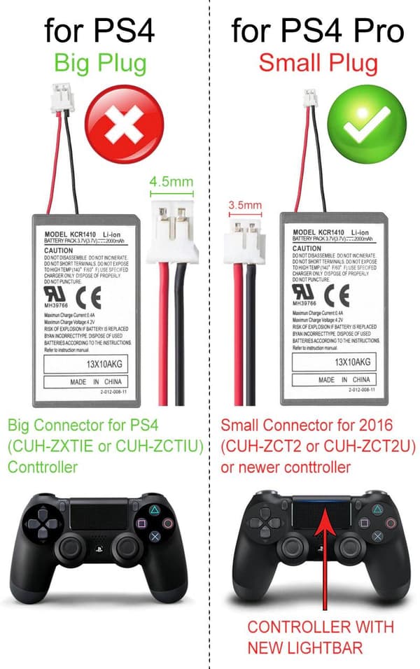 Ersättnings batteri Playstation 4 / PS4 Pro & PS4 Slim handkontroll