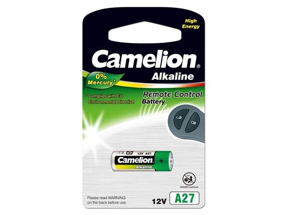 Camelion A27-BP1, A27, Alkalinsk, 12 V, Høy, Hg (kvikksølv), Sort, Grønn, Sølv, Hvit