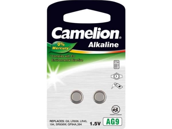 Camelion AG9/LR45/LR936/394, Alkaline Buttoncell, 2 pc(s)