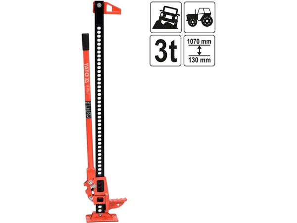 YATO YT-17261 Jekk - Opp til 3T - Løftehøyde: 130 mm. - 1070 mm.