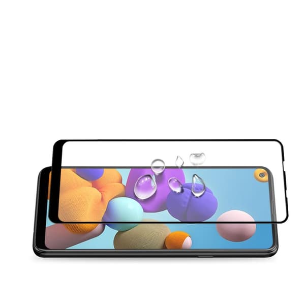 AMORUS Fulddæksel hærdet glas Samsung Galaxy A21s