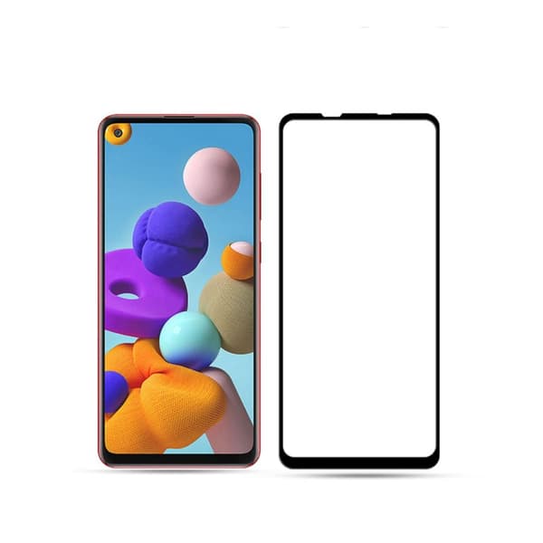 AMORUS Fulddæksel hærdet glas Samsung Galaxy A21s