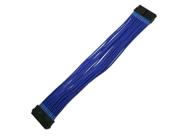 Nanoxia - Virran jatkokaapeli - 24-nastainen ATX (naaras) 24-nastaiseen ATX (uros) - 30 cm - sininen