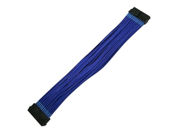 Nanoxia - Virran jatkokaapeli - 24-nastainen ATX (naaras) 24-nastaiseen ATX (uros) - 30 cm - sininen