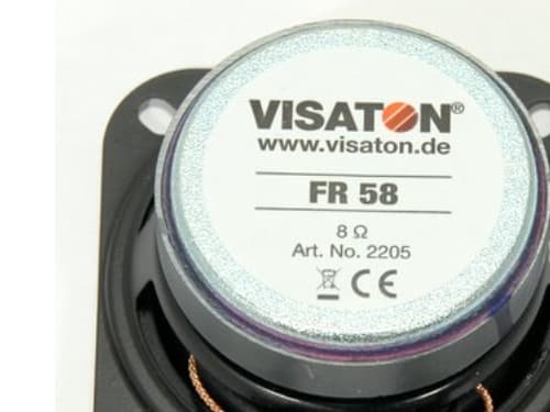 Visaton FR 58, Kokoäänialueen kaiutin, 10 W, Suorakulmainen, 12 W, 8 O, 120 - 20000 Hz