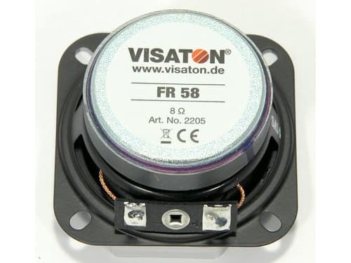 Visaton FR 58, Kokoäänialueen kaiutin, 10 W, Suorakulmainen, 12 W, 8 O, 120 - 20000 Hz