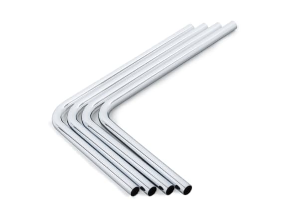 Bitspower BP-BHT16SL-90R, Slang, mässing, Silver, 220 mm, 305 mm, 4 styck