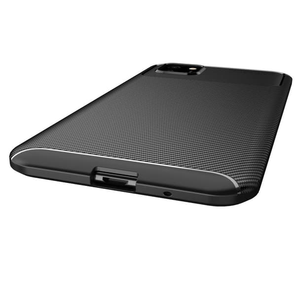 Huawei Y5p Carbon Fibre Pattern Back Cover - Black