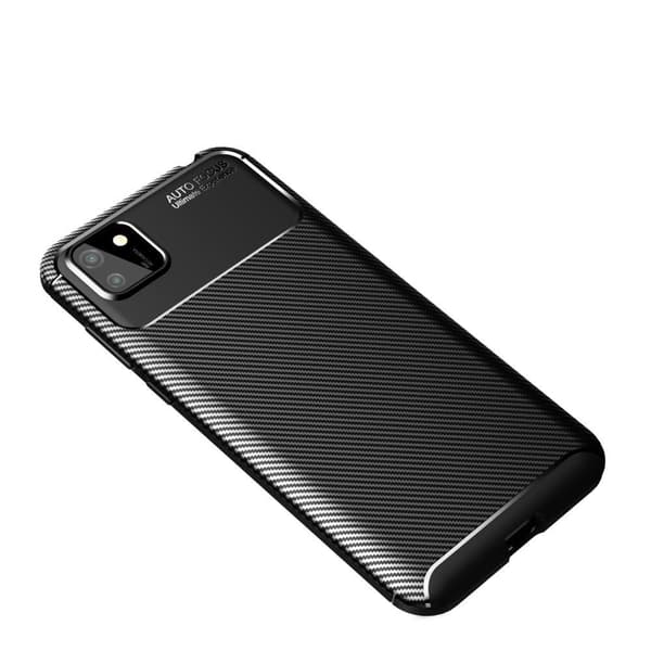 Huawei Y5p Carbon Fibre Pattern Back Cover - Black