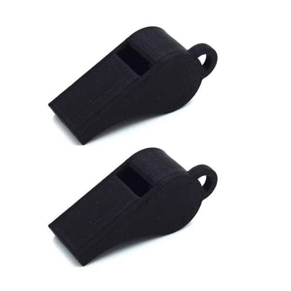 Visselpipa 2-pack PLA plast 118+ Db vissla svart