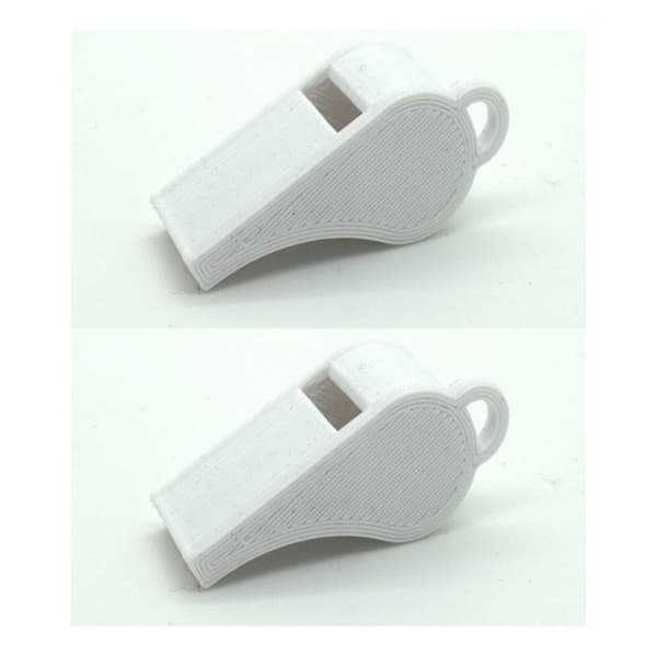 Fløyte 2-pak PLA plast 118+ Db hvit