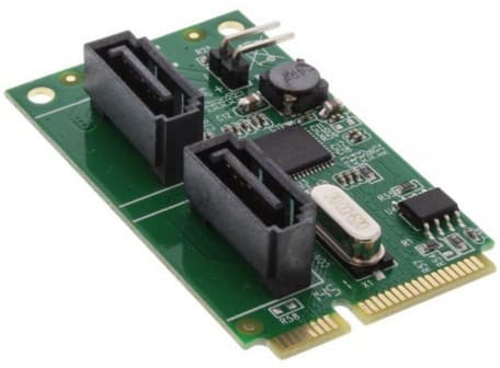 InLine 66907, Mini PCI Express, SATA, PCIe 2.0, Silver, PC, ASMedia ASM1061R Silver