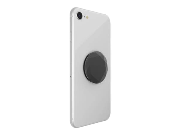 PopSockets Swappable PopGrip - Fingergrep/stativ for mobiltelefon, nettbrett - Sparkle Snow White - svart (trekkspill), svart (plattform) Sort
