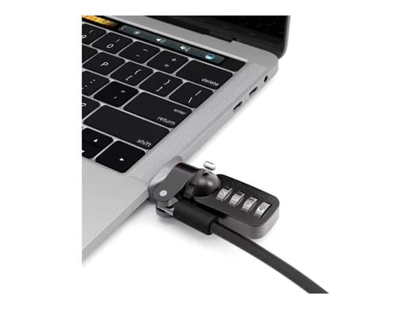 Compulocks Legde Lock Adapter for MacBook Pro TB with Combination Lock - System, sikkerhetssett - sølv - for Apple MacBook Pro Touch Bar with Four Th
