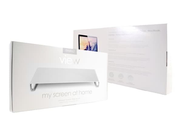 desire2 Universal Riser Stand - Ställ - för skärm/bärbar dator/skrivare - eloxerad aluminium - silver - skrivbordsstativ