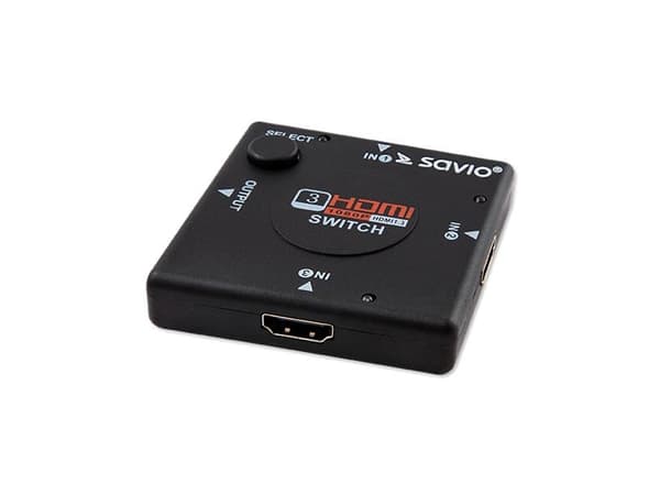 SAVIO CL-26 - Video/audio switch - 3 x HDMI - stasjonær