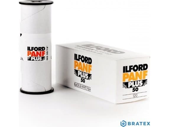 Ilford PAN F Plus - Film för svartvita foton - 120 (6 cm) - ISO 50