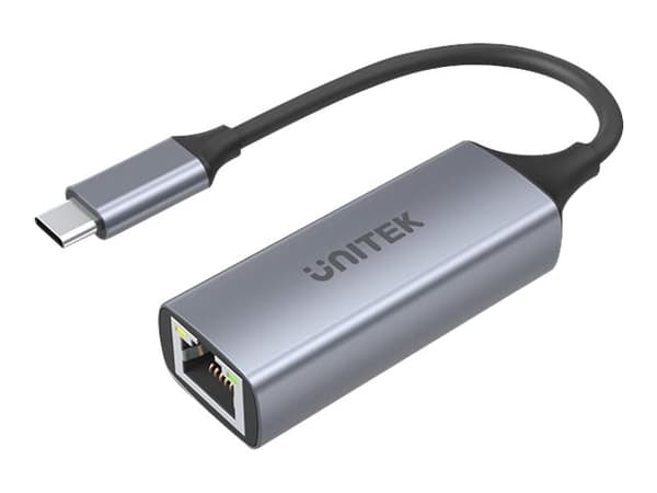 Unitek U1312A - Nettverksadapter - USB-C 3.1 Gen 1 - Gigabit Ethernet x 1 - romgrå