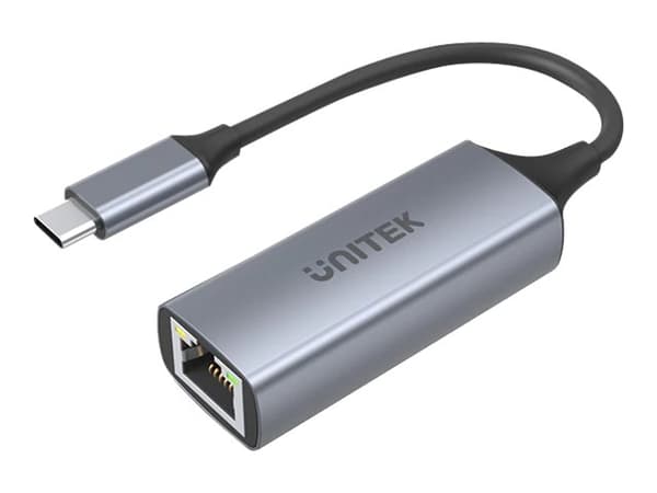 Unitek U1312A - Nettverksadapter - USB-C 3.1 Gen 1 - Gigabit Ethernet x 1 - romgrå Grå