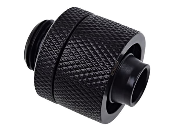 Alphacool Eiszapfen Connector Series Straight Socket 16/10mm - Armatur for væskekjølesystemkompresjon - mørkesvart
