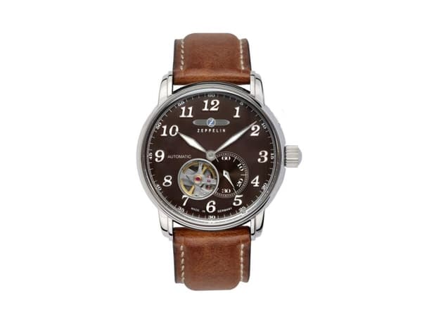 Zeppelin herrklocka LZ127 7666-4 Automatik brun