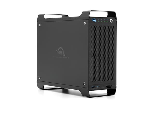 OWC ThunderBay Flex 8, HDD/SSD-kabinett, 2.5/3.5", SATA, Hot-swap, USB-tilkobling, Sort