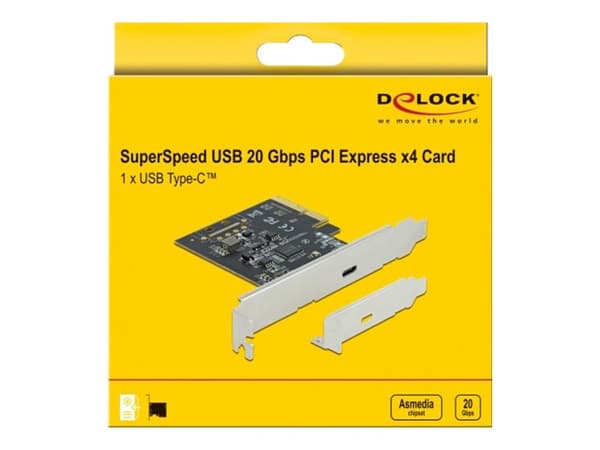 Delock - USB-adapter - PCIe 3.0 x4 låg profil - USB 3.2 Gen 2x2 x 1