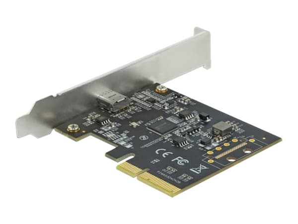 Delock - USB-adapter - PCIe 3.0 x4 låg profil - USB 3.2 Gen 2x2 x 1 Rostfritt stål