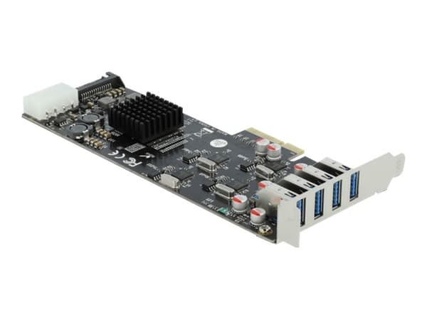 Delock - USB-adapter - PCIe 2.0 x4 lav profil - USB 3.2 Gen 1 x 4