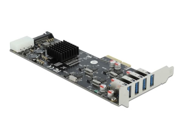 Delock - USB-adapter - PCIe 2.0 x4 lav profil - USB 3.2 Gen 1 x 4
