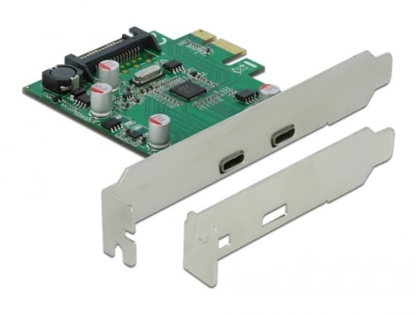Delock - USB-adapter - PCIe 2.0 lav profil - USB-C 3.2 Gen 1 x 2