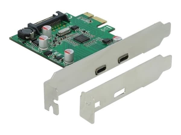 Delock - USB-adapter - PCIe 2.0 lav profil - USB-C 3.2 Gen 1 x 2