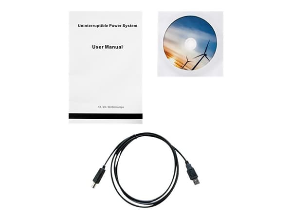 Qoltec - UPS - AC 80-285 V - 2.4 kW - 3000 VA - 7 Ah - RS-232, USB - utgangskontakter: 4