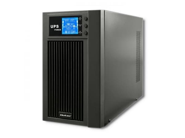 Qoltec - UPS - AC 80-285 V - 2.4 kW - 3000 VA - 7 Ah - RS-232, USB - utgangskontakter: 4