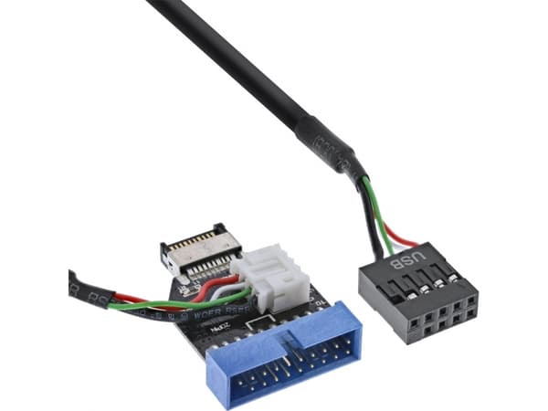 InLine 33446A, USB Type-A, USB 3.2 Gen 1 (3.1 Gen 1), Multifärg, PC, Blåsa