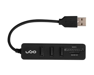 HU200 2.0 USB Hub 3-Port Micro-SD SD