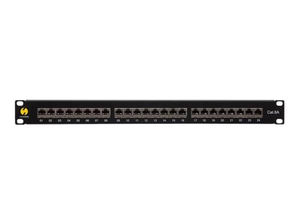 Netrack - Koblingspanel - rackmonterbar - CAT 6a - FTP - RJ-45 X 24 - svart - 19"