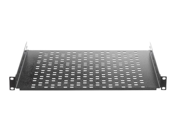 Netrack Equipment Shelf - Hylla för rack - träkol, grafit - 1U - 19"