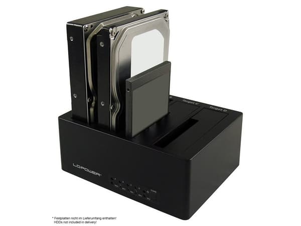 LC-Power LC-DOCK-U3-4B For Windows, SATA, 2.5 and 3.5, USB 3.2 Gen 1 (3.1 Gen 1) Type-A, 5 Gbit/s, Black