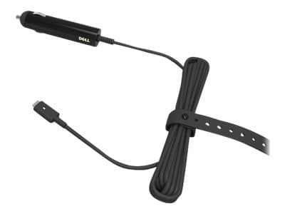 Dell - Strömadapter - bil / flygplan - 65 Watt - med 1 års Dell ProSupport Svart