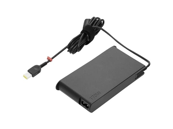 Lenovo ThinkPad 170W Slim AC Adapter (Slim-tip) - Strömadapter - AC 90-265 V - 170 Watt - svart - för ThinkPad P1 Gen 4; P15v Gen 2; P17 Gen 2; T15g