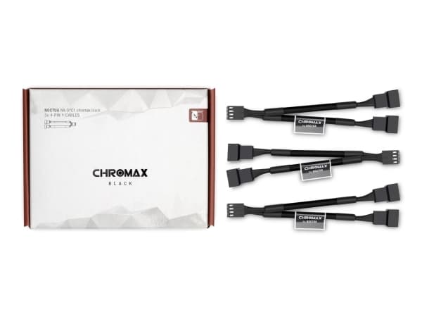Noctua NA-SYC1 chromax.black - Viftestrømkabel - 4-pins PWM (hunn) til 4-pins PWM (hann) - 11.5 cm - svart