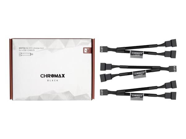 Noctua NA-SYC1 chromax.black - Viftestrømkabel - 4-pins PWM (hunn) til 4-pins PWM (hann) - 11.5 cm - svart