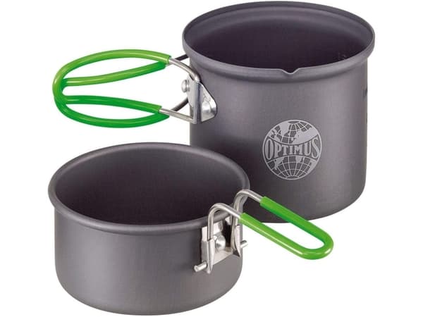 Optimus 8020708, Sett, Aluminium, 0,6 l, Grå, Grønn, Aluminium