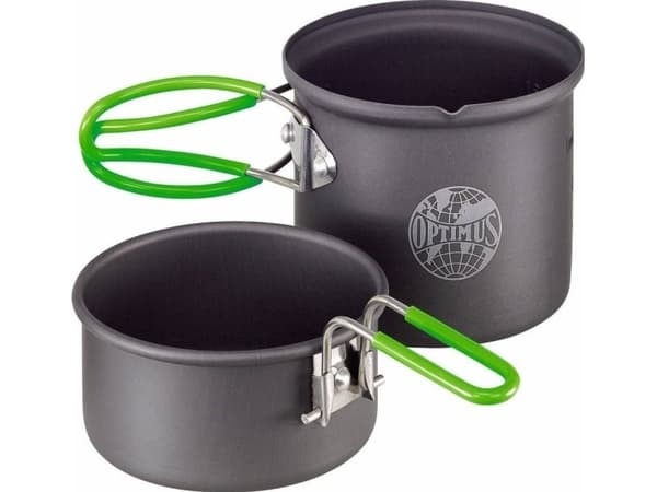 Optimus 8020708, Sett, Aluminium, 0,6 l, Grå, Grønn, Aluminium