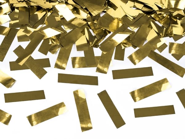 PartyDeco Confetti cannon, gold, 80cm, Confetti cannon, Gold, Metallic, 1 colours, Stripe, 800 mm, 1 pc(s)